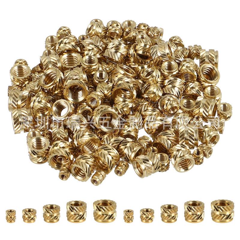 Boxed Hot Melt Copper Insert Nut Set, 220/300PCS, Double Herringbone Design