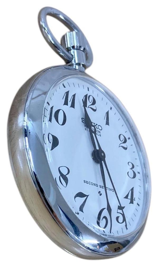 [USED] Working SEIKO PRECISION SECOND SETTING pocket watch