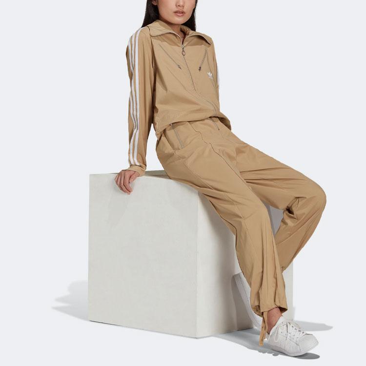 Adidas Originals Parley Boilersuit Logo Striped Solid Color Long Sleeve Jumpsuit Women Jumpsuit Light-Khaki HD2518