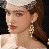 Alloy Water Drop Pendant Earrings For Women Elegant Lightweight Spring Jewelry