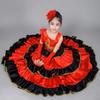 Weiches Performance-Kleid Satin Langes Kleid Hohe Qualität Tanzkleid Stierkampf-Performance