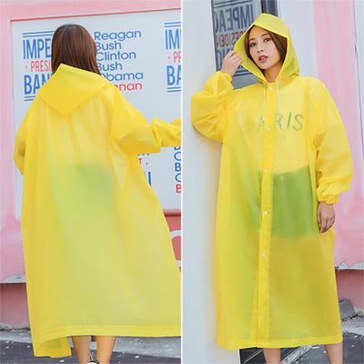 Fashion Top Unisex Waterproof Hooded Drawstring Outdoor Travel Raincoat Jacket Rainwear