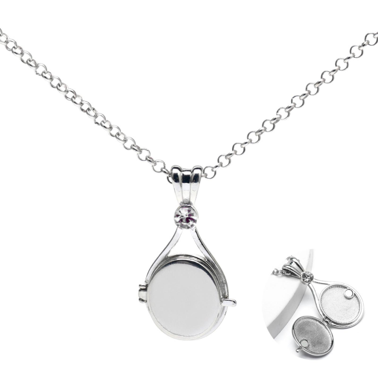 

Намисто з нержавіючої сталі з магнітною застібкою та підвіскою One Size білий