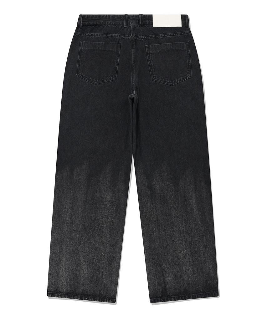 FALLETT Hand Brush Denim Pants Black