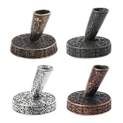 Porte-plume rond en métal vintage à insertion pour plumes d'oie, plumes à tremper, fournitures scolaires et de bureau, papeterie, cadeau étudiant