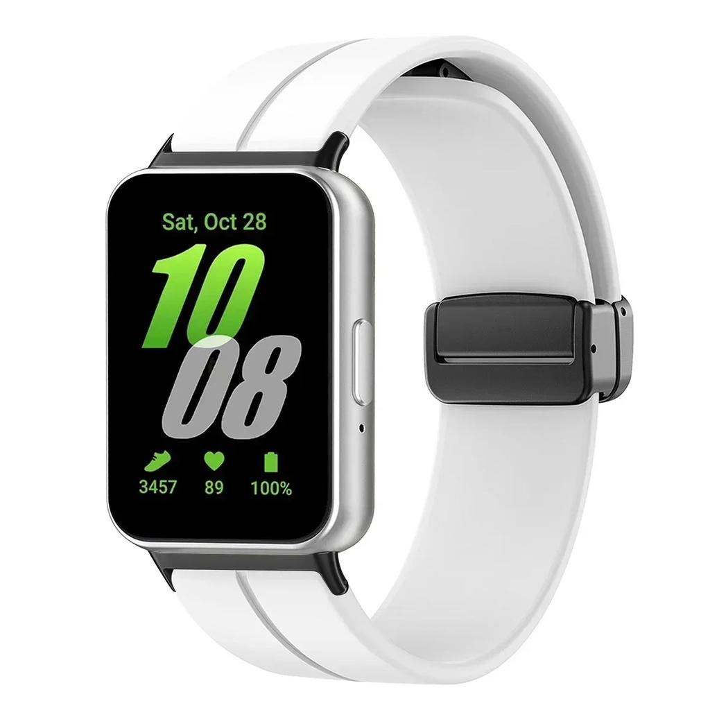 Cinturino in Silicone per Samsung Galaxy Fit3 Cinturino per Orologio Fibbia Magnetica Braccialetto Sostituzione Correa