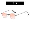 Small Frame Retro Sunglasses Sunglasses Fashion Polygonal Metal Sunglasses