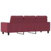 Vidaxl 3-Sitzer-Sofa, Weinrot, 180 cm, Mit Stoff bezogen