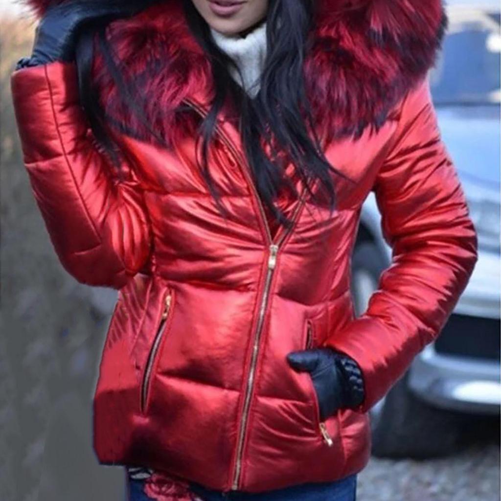 Cappotto lungo in cotone con maniche lunghe e tinta unita alla moda da donna