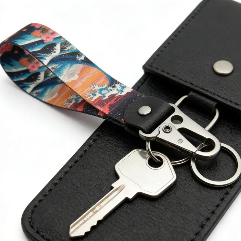 1 Pair Nylon Wristband Keychain With Unique Style For Car Key And Backpack Accessories Universal Key Strap Lanyard