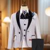 Boys' Silver Sequin Suit Set - Performance & Ceremony Outfit