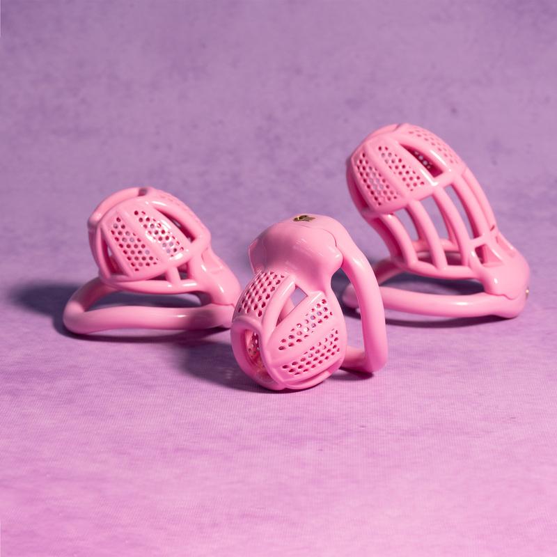 Resin Penile Plastic Restraint Cage S/M/L Easy to Clean Invisible Arc Ring Honeycomb Mesh Male Chastity Lock Sex Products