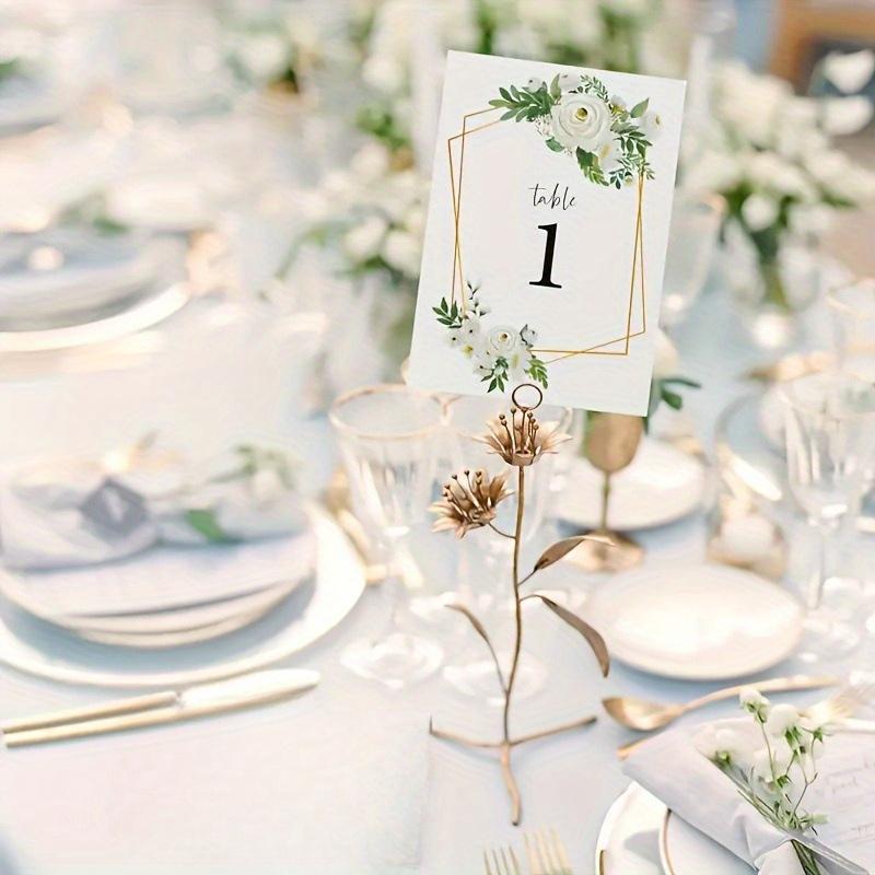 25pcs Geometry Flower 1-25 Double-sided Table Card Wedding Banquet Event Decoration Seats, For Weddings Bridal Showers Birthdays