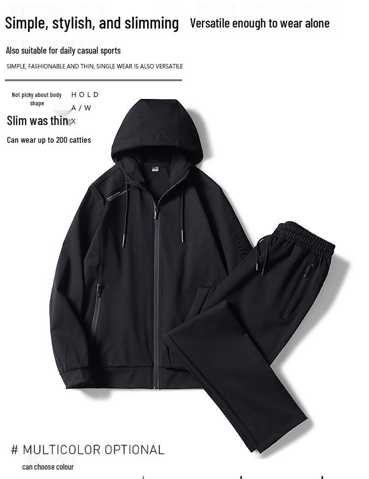 Hooded Cardigan Sports Set for Men - 2025 Spring/Autumn Fashion Trend