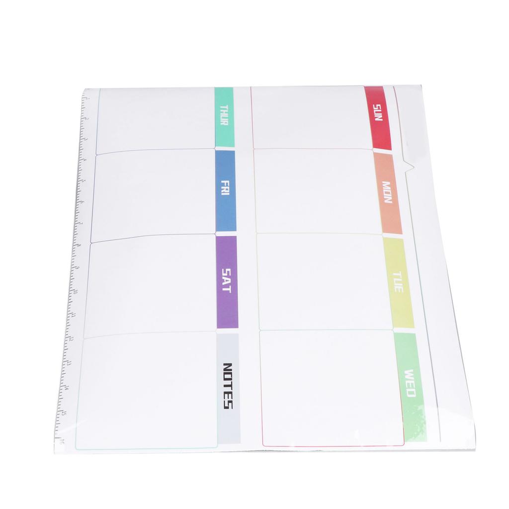 Weekly Calendar Self Adhesive Reusable Weekly Dry Erase Board Paste with Eraser for Home Wall Fridge