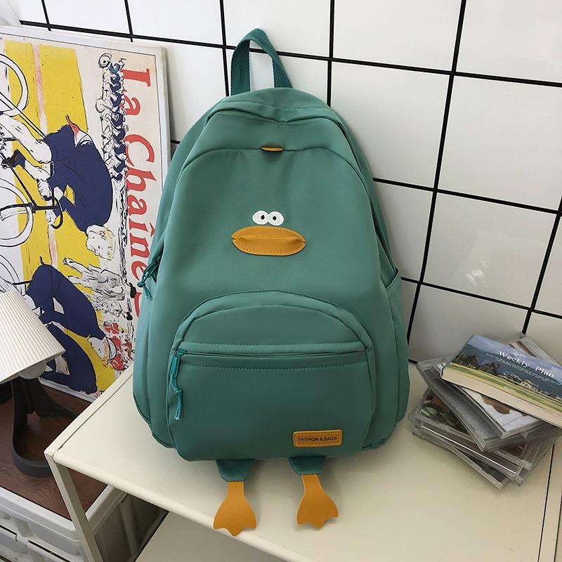 

Детский рюкзак школьный для девочек мальчиков мультяшный утенок детские дорожные сумки портативные рюкзаки для начальной школы зелёный