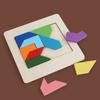 Montessori Wooden Toys 3D Double-Sided Jigsaw Puzzle Tangram Math Toys Baby Hand Grasp Board Shape Match Puzzle Educational Toys