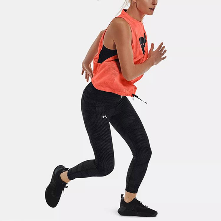 Under Armour Solid Slim Fit Casual Fitness Pants Women bottoms Black 1369954-001