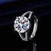 5-Carat Scepter Queen Diamond Imitation Moissanite Open Ring for Women – Live Broadcast Exclusive