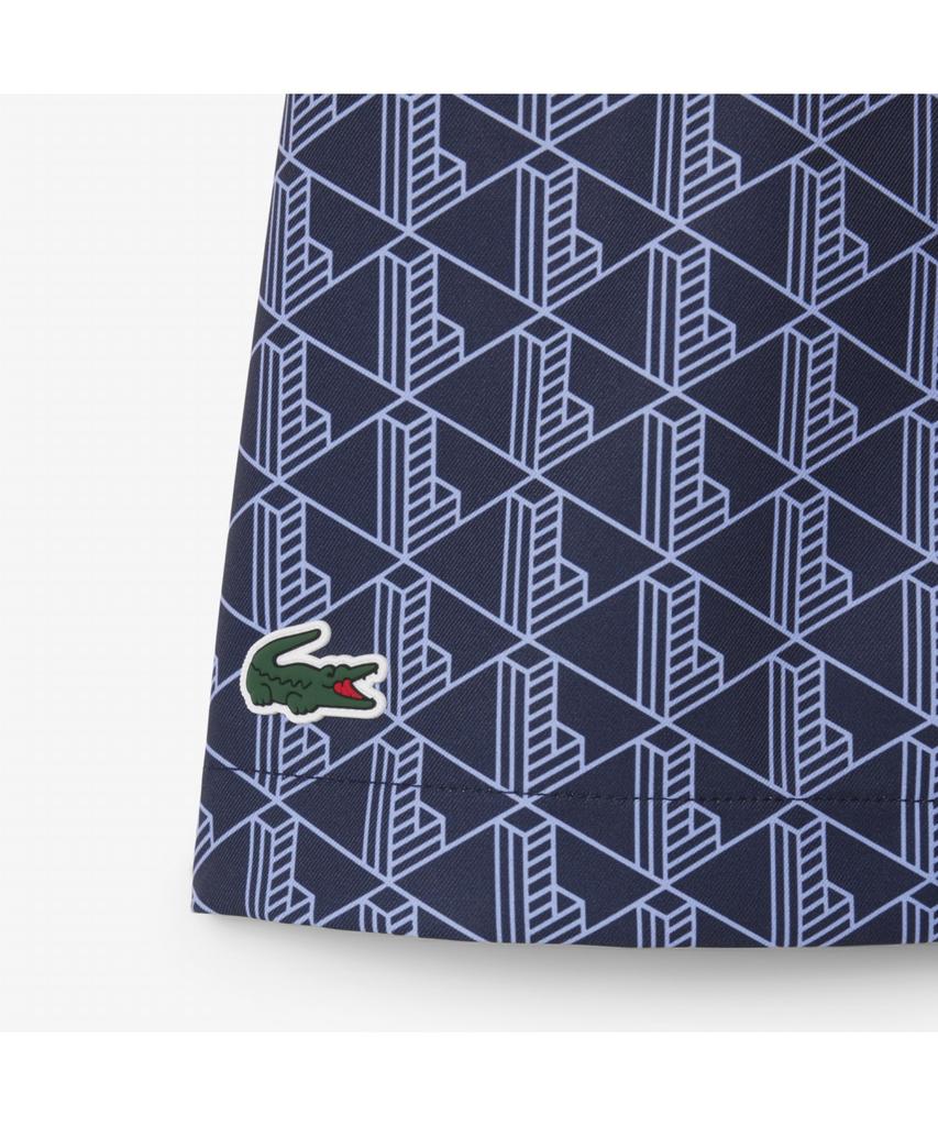 Lacoste Women'S Monogram Golf Skirt Jf8653-55N Ahi