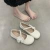Mary Jane shoes spring and summer 2025 new versatile shallow mouth flat bottom with skirt single shoes women's four seasons Doudou shoes
