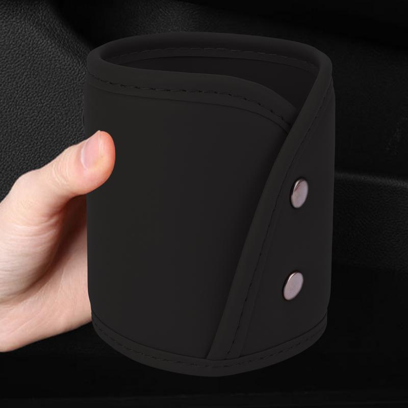 

Car Door Cup Holder Leather Gap Drink Storage Box Multi-Functional Back Seat Cup Holder Organizer Automotive Interior коричневий