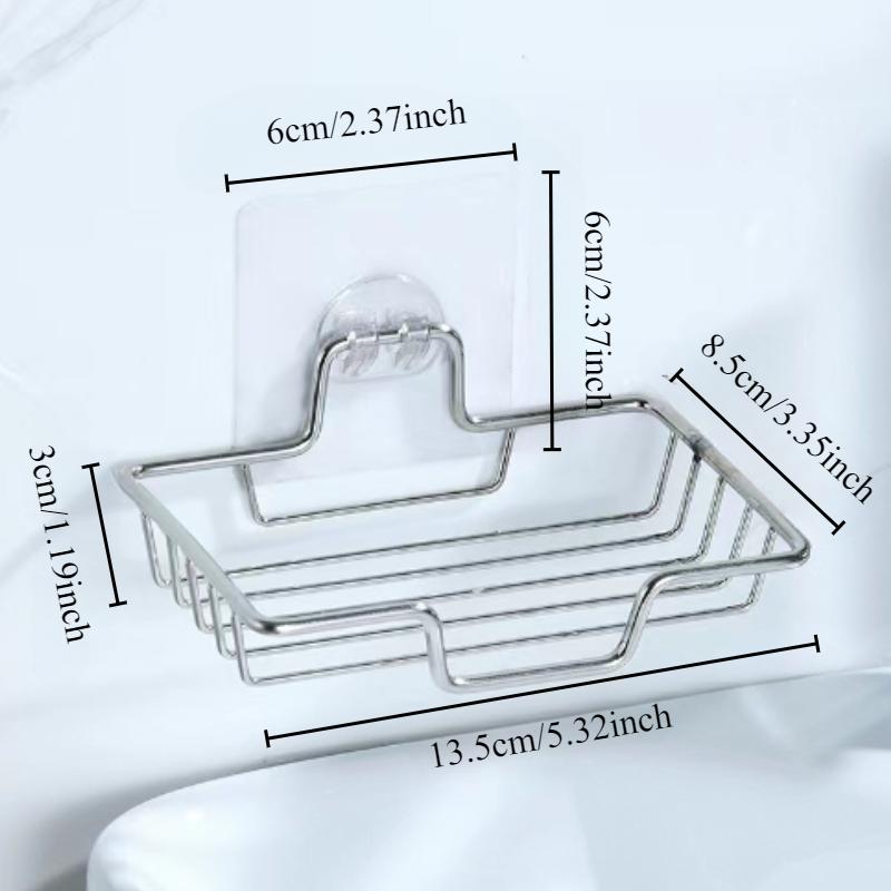 

1 шт. Мыльница, настенная, из нержавеющей стали, не требует сверления, полка для хранения, аксессуары для ТУАЛЕТА и ванной комнаты