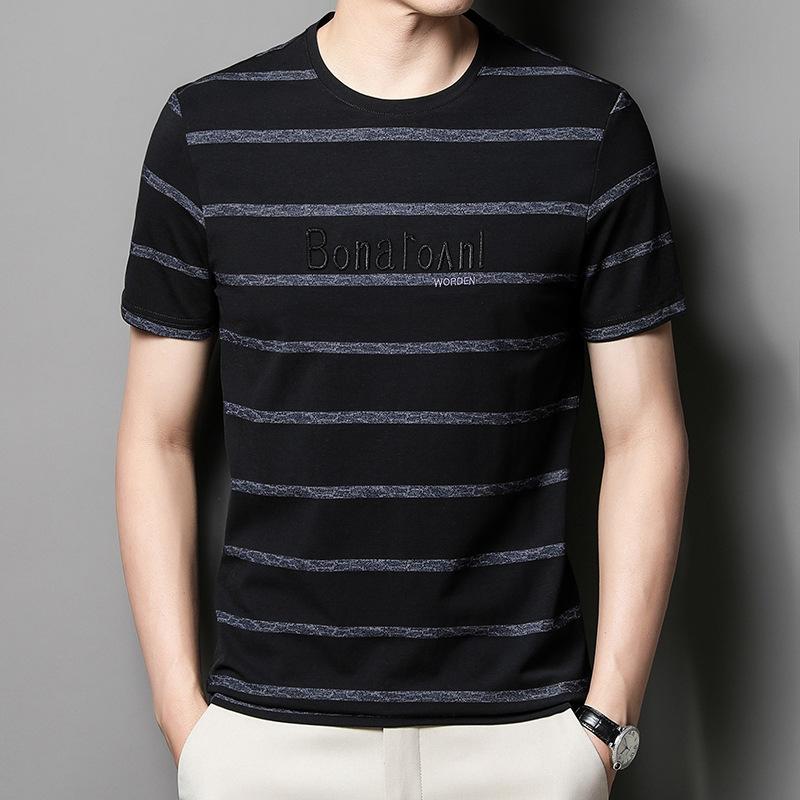 

Новая летняя футболка с короткими рукавами в корейском стиле, мужские топы, модная молодежная повседневная футболка с вышивкой XXXL