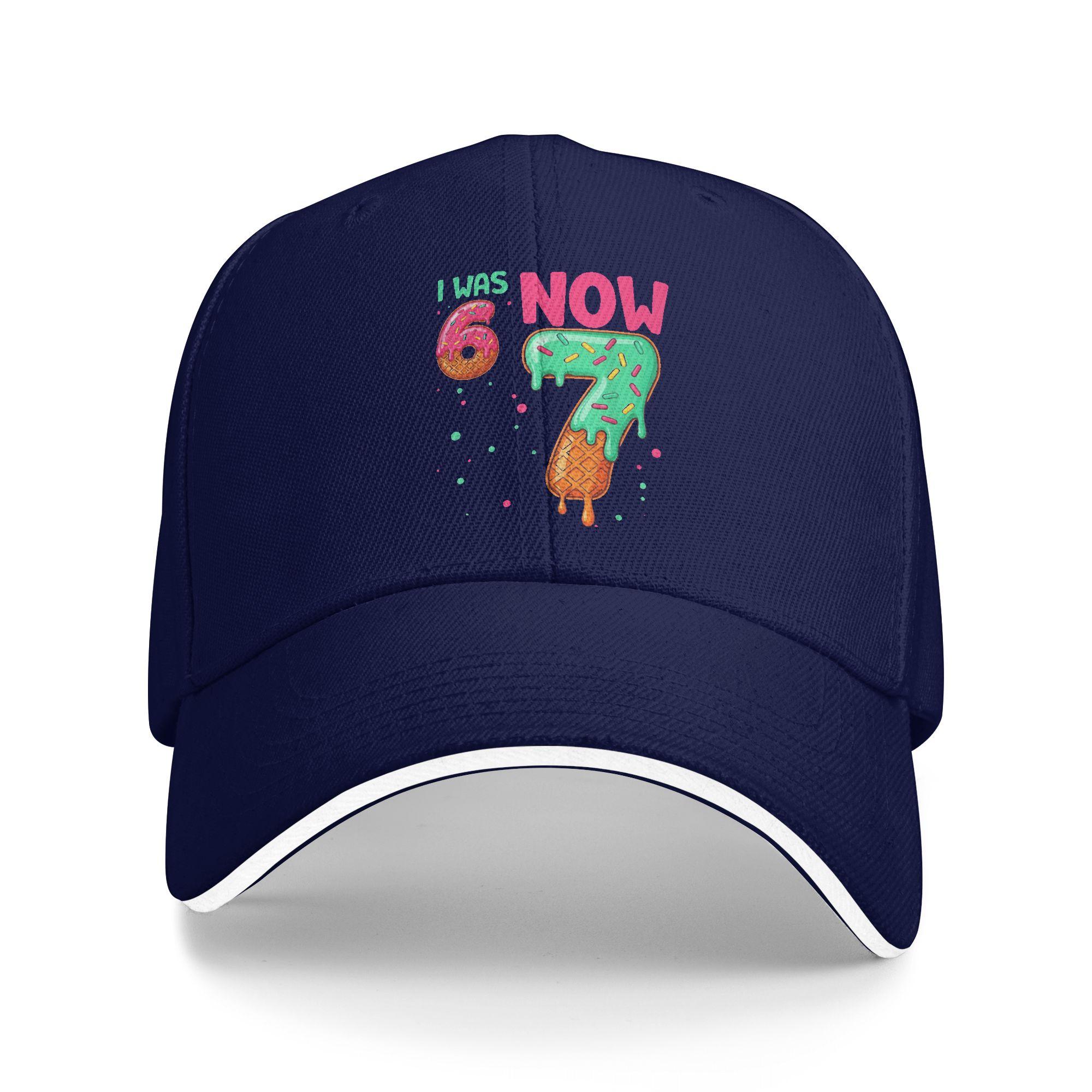 

67 I was 6 Now 7 Funny Meme Baseball Cap Casual Trucker Hat Summer Men Women Hiking Fishing Baseball Caps One Size