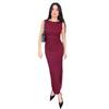 2025 Summer European and American Sleeveless Pleated Slim-Fit Solid Color Sexy Dress