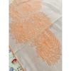Used Bargain item Coral pink chrysanthemum lining with remaining cloth attached