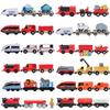 Kids Battery Operated Action Locomotive Train Magnetic Connection Powerful Train Set Fit for Brio Wooden Trains and Tracks