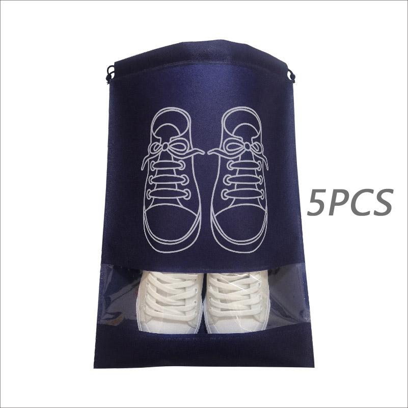 

5 шт., сумки для хранения обуви, органайзер для шкафа, нетканая дорожная портативная сумка, водонепроницаемая карманная сумка для одежды, классическая подвесная сумка M 27x36cm-WOMEN
