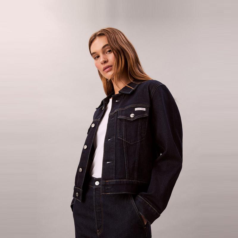 Calvin Klein American Vintage Classic Collar Denim Jacket Women Jackets 47D790G