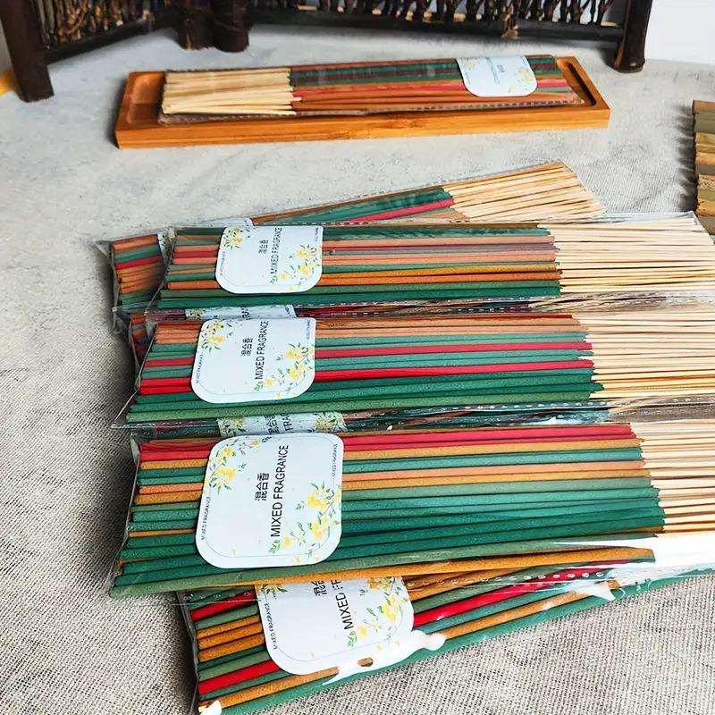 100PCS Mixed Incense Sticks Handmade Aromatherapy Incense Rods for Meditation Natural Garden Scents