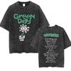 New Arrival Mens Clothes Tee Shirt Homme Graphic TShirts Men Tshirt for Men Ropa Hombre Washed Vintage Punk Band Green Day