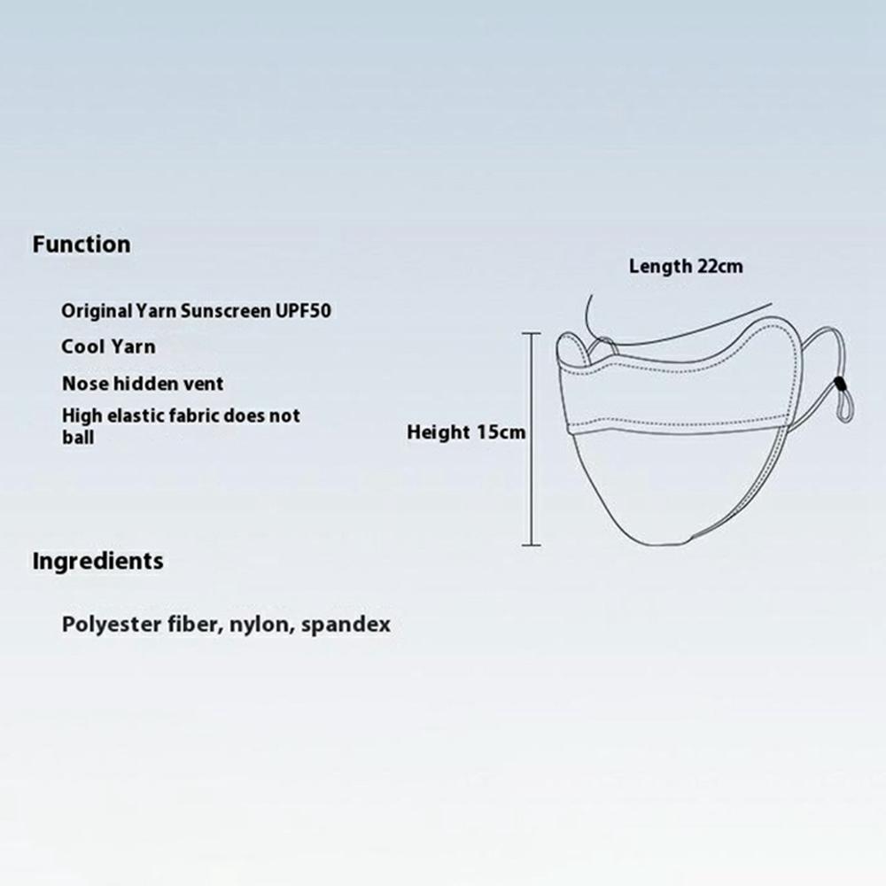 GOLOVEJOY XKZ67 Ice Silk Summer Sun Protection Face Mask for Outdoor Cycling Breathable Face Cover