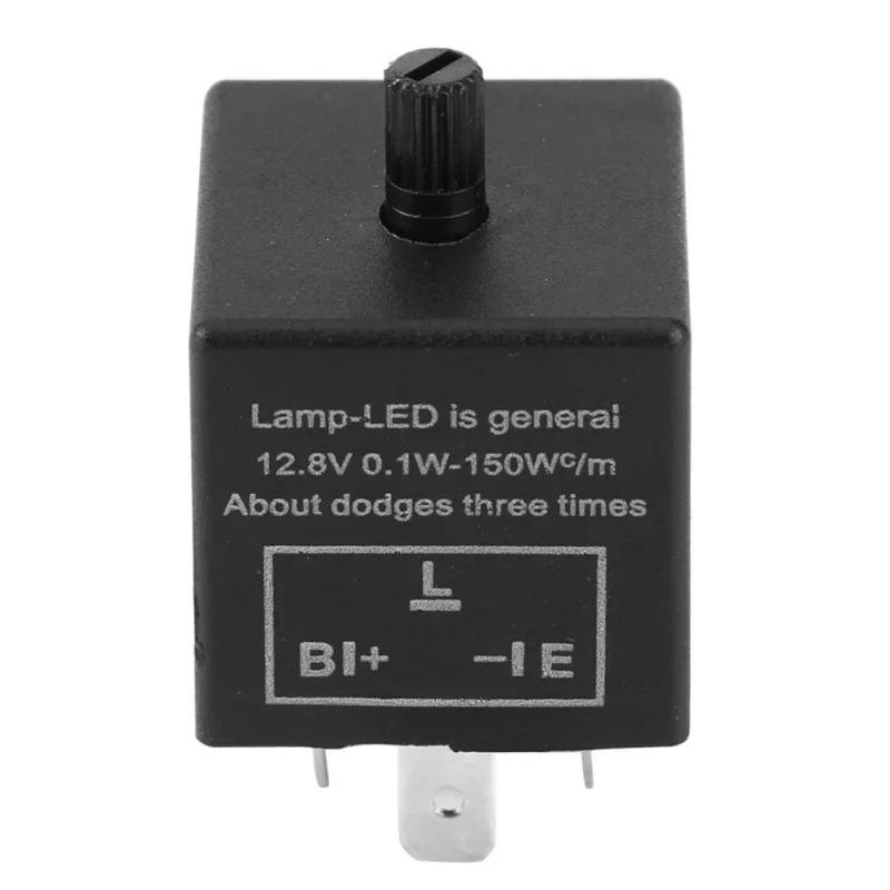 Universal 12V 3-Pin LED Flasher Relay Anti-Hyperflash Motorcycle Turn Signal Converter for CF13 CF14 Car Truck ATV Compatible Relays 5