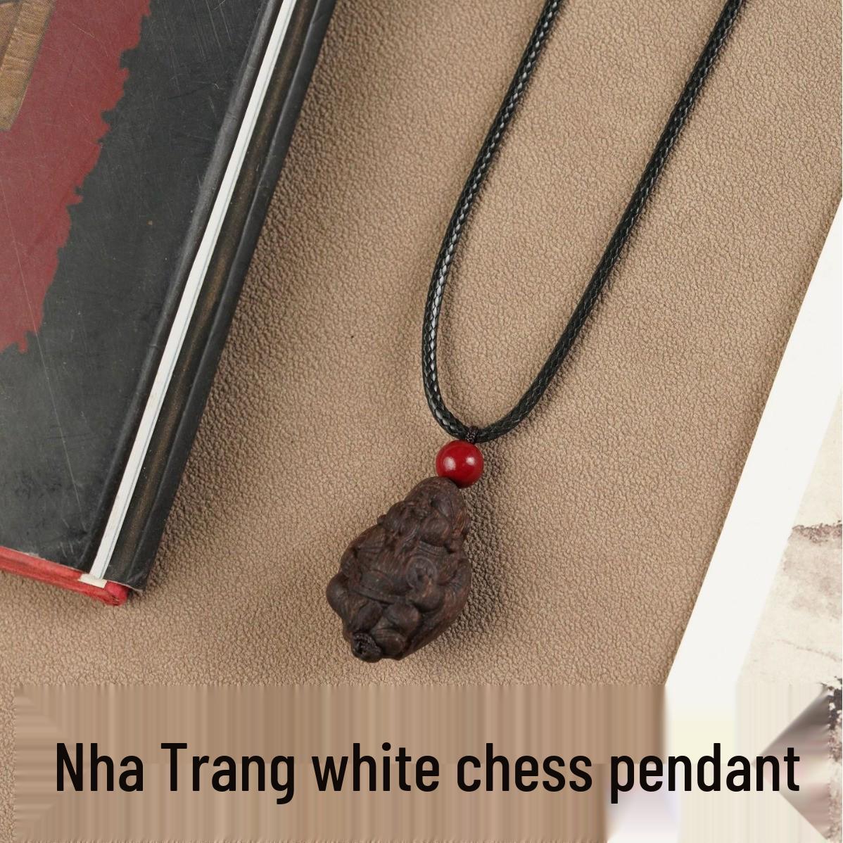 Natural Nha Trang Agarwood God of Wealth Pendant Necklace 24003