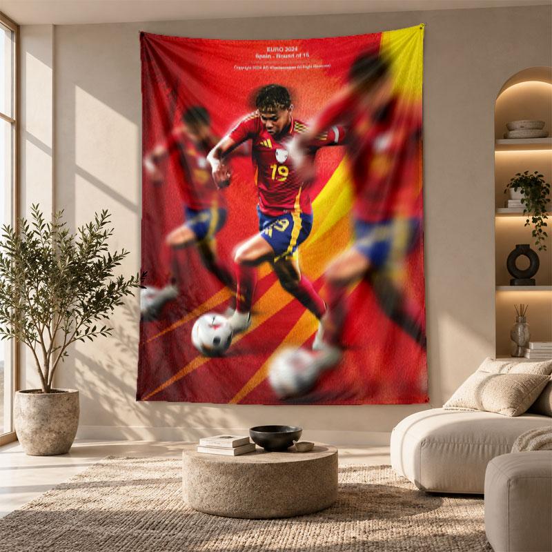 Decorative Tapestry,Lamine Yamal Printed Wall Art, Lightweight Wall Hanging For Bedroom Background