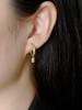 Fashion Jewelry Gold Plated 925 Sterling Silver Geometric Drop Hoop Earrings for Women Wedding Birthday Mother's Day Gift