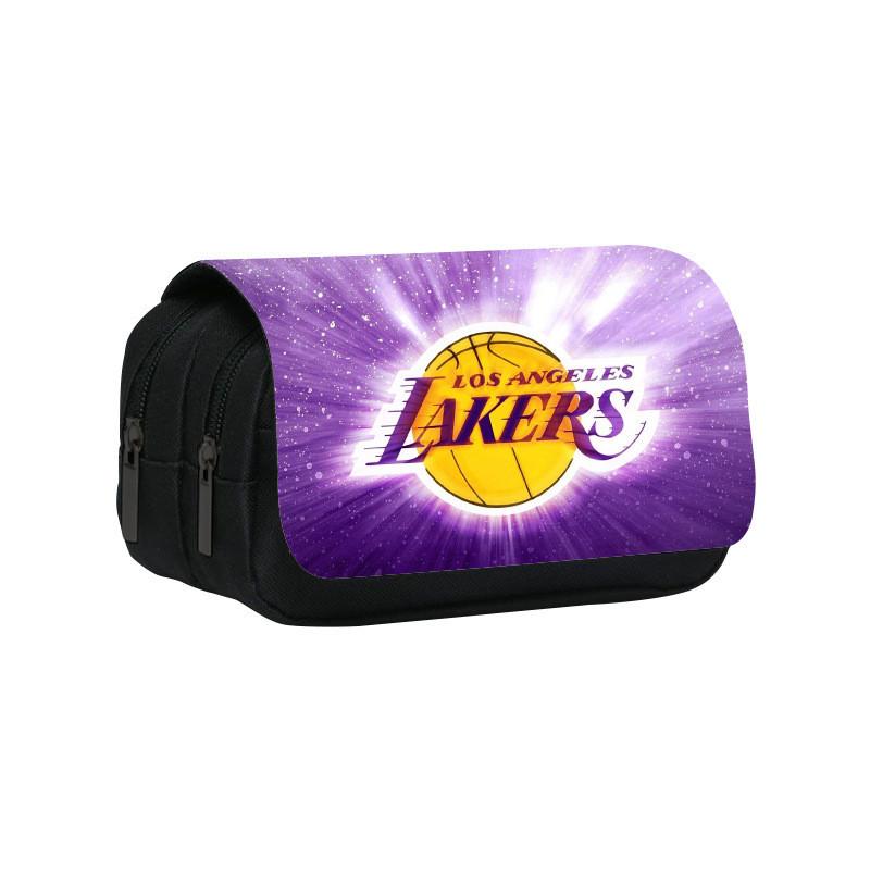 Custodia Flip a Doppio Strato con Motivo Basketball Kobe, Sacca Porta Cancelleria Per Studenti e Collezionisti