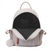 Letter Graphic Zipper Backpack Women's Waterproof Book Bag Casual PU Leather Daypack