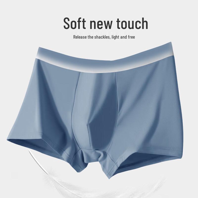FENTENGCARE Men's Modal Ice Silk Antibacterial Seamless Boxer Briefs