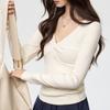 NaVaVa Women Slim FiT TwisT V Neck Long sleeVe T shirT nT3209