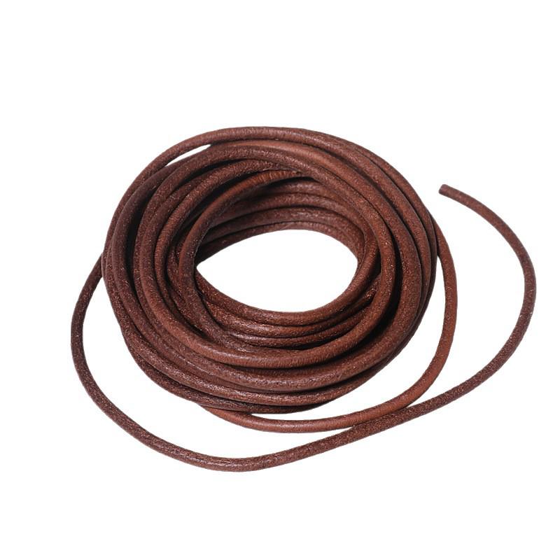 3MM Colored Leather Cord for DIY Jewelry: Round Leather Strip for Bracelet and Necklace Crafting