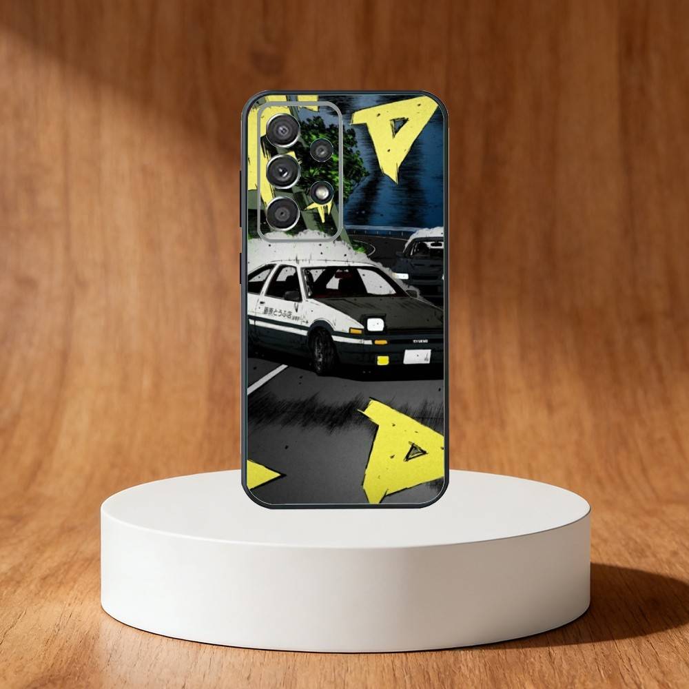 Hot Anime Initial D AE86 Phone Case For Samsung S25,S24,S21,S22,S23,S30,Ultra,S20,Plus,Fe,Note,10,9,5G Black Cover