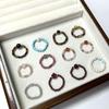 Natural Stone Beaded Elastic Ring for Men & Women - Retro Chinese Style, Versatile Fashion