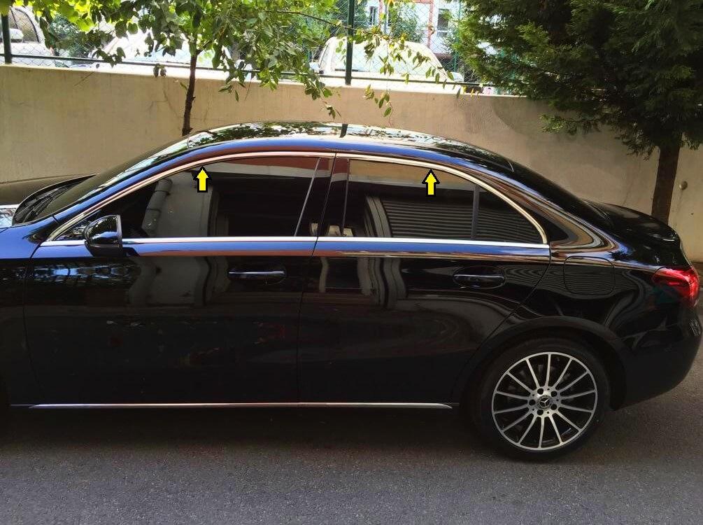 

Upper window trim (4 pcs, stainless steel) for Mercedes A-class W177 2018-