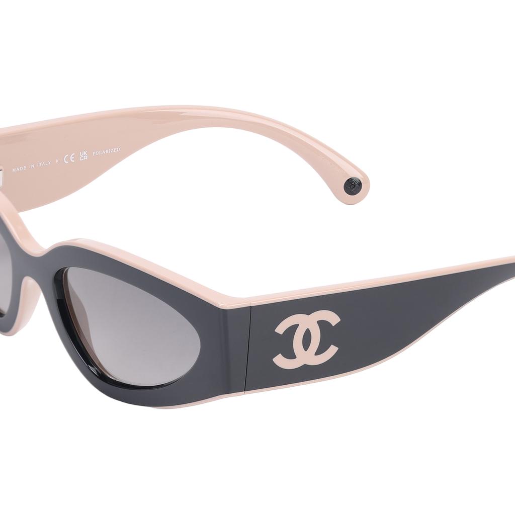 Chanel Gafas de sol Cat Eye con diseño de logo Gafas de sol unisex Negras CH6056-C534/M3